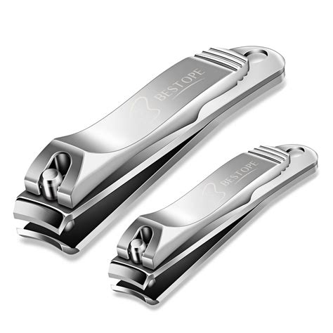 Bestope Set Of 2 Nail Clippers Stainless Steel High Quality Nail