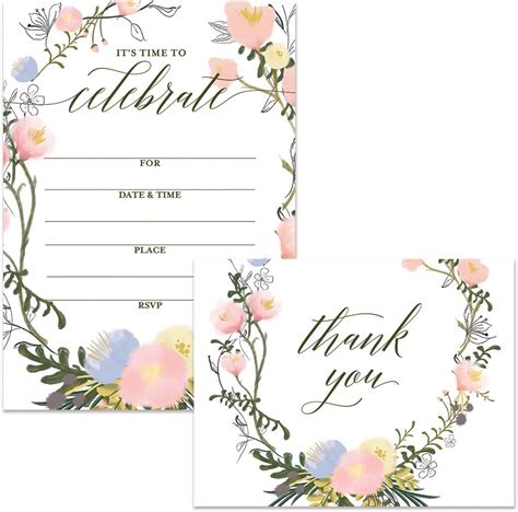 Amazon.com: All Occasion Invitations (25) & Thank You Cards (25