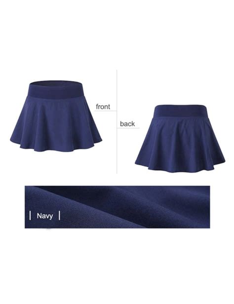Womens Pleated Elastic Quick Drying Tennis Skirt With Shorts Running