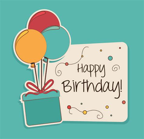 Cartoon Style Happy Birthday Greeting Card Template 03 Welovesolo