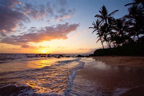 Nice Beach Sunset Free Hawaii Beach Sunset 750x500 11904