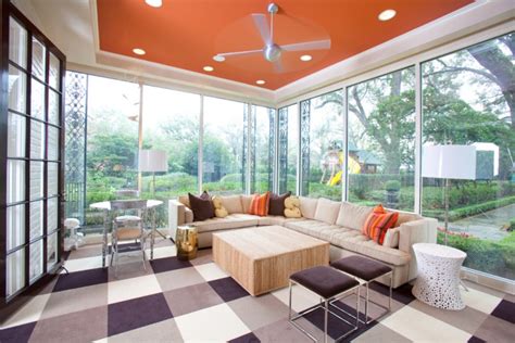 Wood finish twisted leaf ceiling fan with light: 17+ Sunroom Lighting Designs, Ideas | Design Trends ...