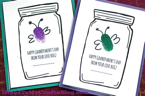Thumbprint Grandparents Day Love Bug Cards