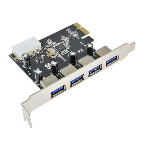 4 Port Pci E To Usb 30 Hub Pci Express Expansion Card Adapter 5 Gbps