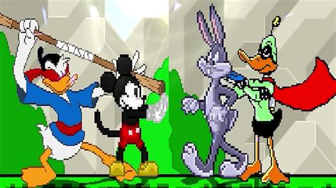 Team Mickey Mouse And Donald Duck Vs Team Bugs Bunny And Daffy Duck Disney Vs Looney Tunes Best