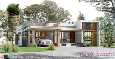 1450 Sq Ft 3 Bedroom Contemporary Home Kerala Home Design And Floor