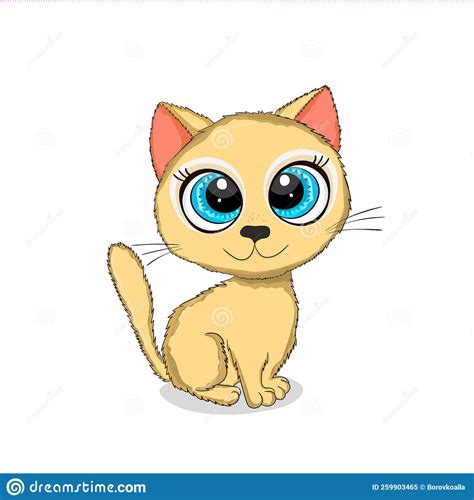 Cute Cats Isolated Funny Characters Flat Vector Illustration For