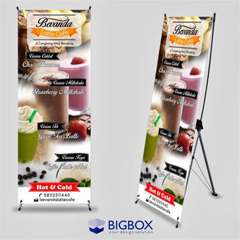 Two Banners With Different Types Of Beverages On Them