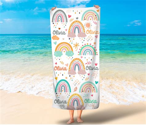 Sliding Rainbow Beach Bath Towels Shower Towel For Home Outdoor Travel