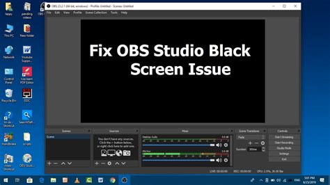 How To Fix Obs Studio Black Screen Error In Windows 10 Youtube