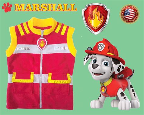 Paw Patrol Marshall Vest Halloween Party T All Sizes Ryder Etsy