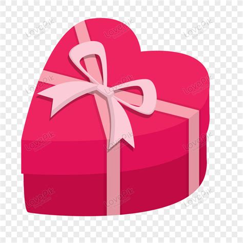 핑크 심장 모양의 선물 상자입니다 Png 일러스트 무료 다운로드 Lovepik