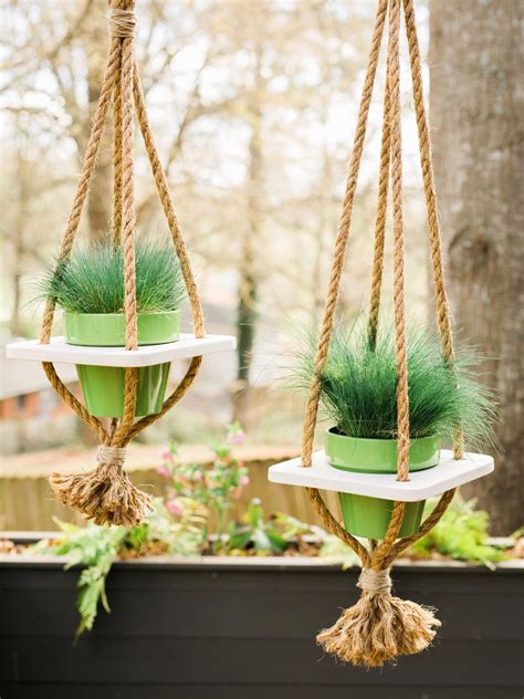 Diy Hanging Planter With Rope Hgtv