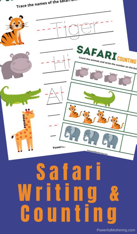 Safari Counting And Tracing Pages Free Homeschool Deals