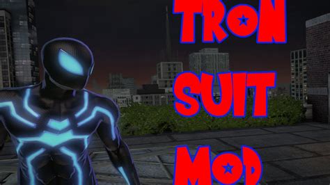 The Amazing Spiderman Pc Tron Suit Mod Review Youtube