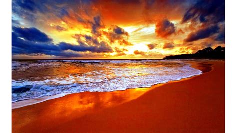 4k Sunset Beach Wallpaper Sunset Sea Waves Beach 4k Ultra Hd