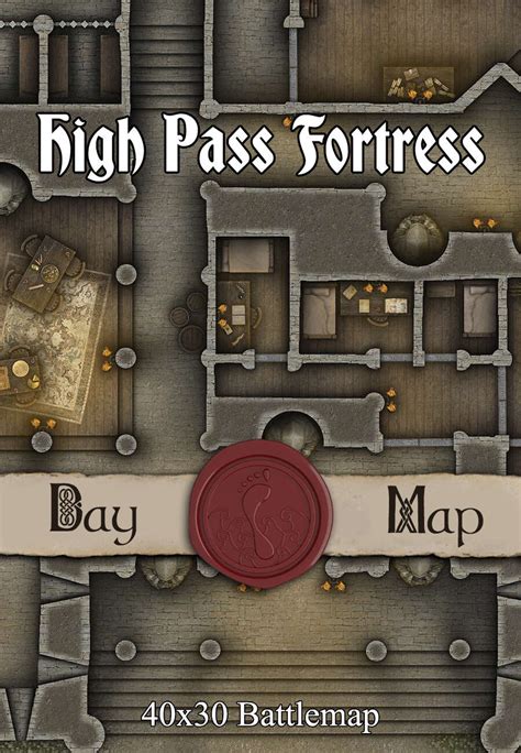 High Pass Fortress X Battlemap Roll Fantasy Map Dungeons And My XXX Hot Girl