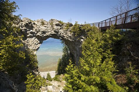 Arch rock is a geologic formation on mackinac island in michigan. Arch Rock On Mackinac Island, Michigan Photograph by ...