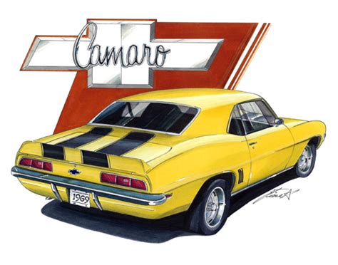 Maddmax Muscle Car Art 1969 Chevrolet Camaro
