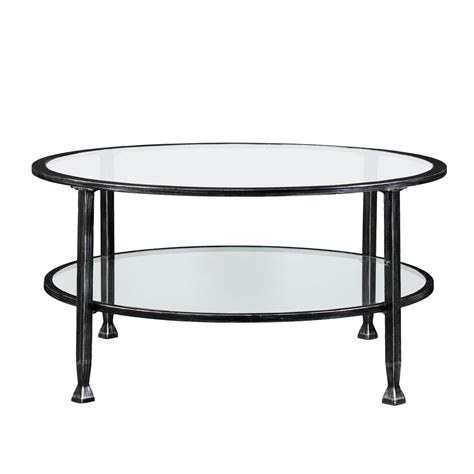 4.1 out of 5 stars with 12 ratings. Southern Enterprises Galena Black Metal and Glass Round ...