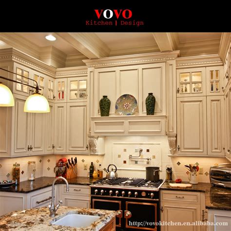 As in the case of any other furniture, the elaboration materials are an important aspect. Aliexpress.com : Buy Canada white wood kitchen cabinets with crown molding upto ceiling from ...