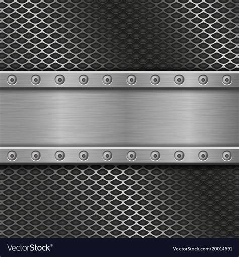 Metal Perforated Background With Rivets Royalty Free Vector Metal