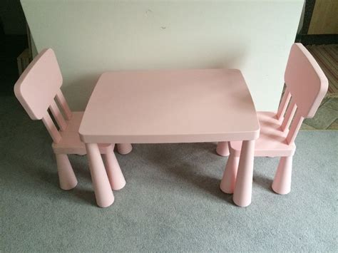 Ikea Mammut Kids Table 2 Chairs In Pink In Kingston London Gumtree