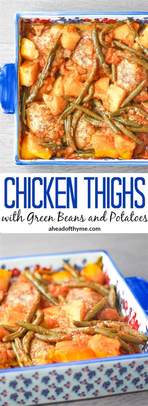 This easy tomato braised chicken recipe is basically screaming for you to customize. Chicken Thighs with Green Beans and Potatoes in a Tomato ...
