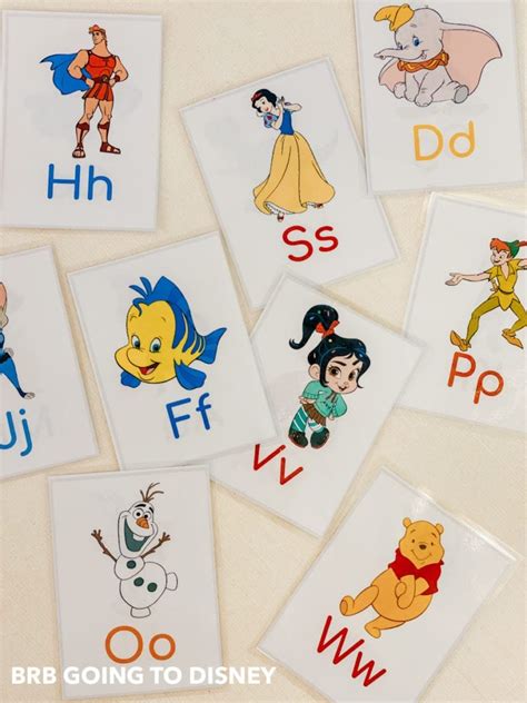 Disney Alphabet Flash Card Printable Brb Going To Disney