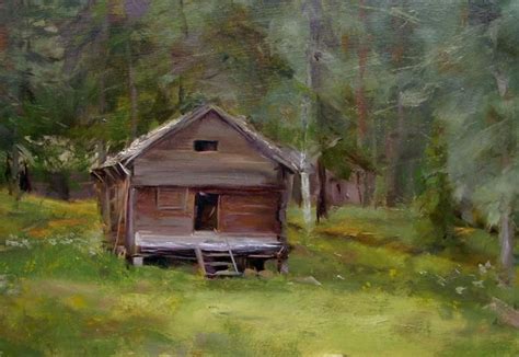 Painting A Cabin In The Woods And Then Came The Old Guy Wetcanvas