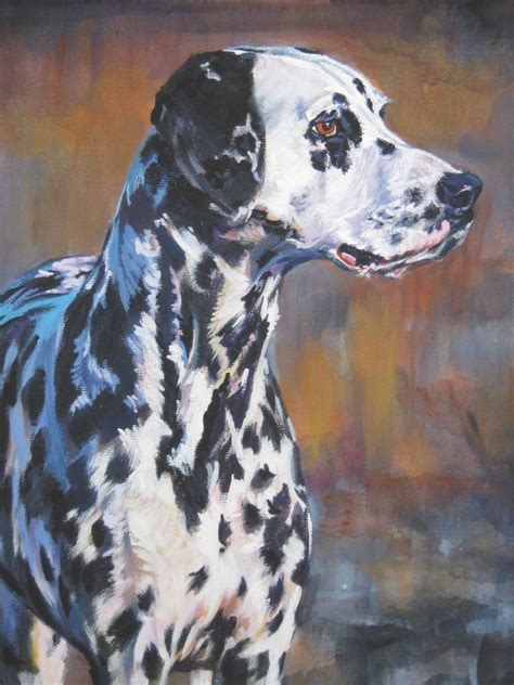 Dalmatian Art Print Canvas Print Of La Shepard By Thedoglover