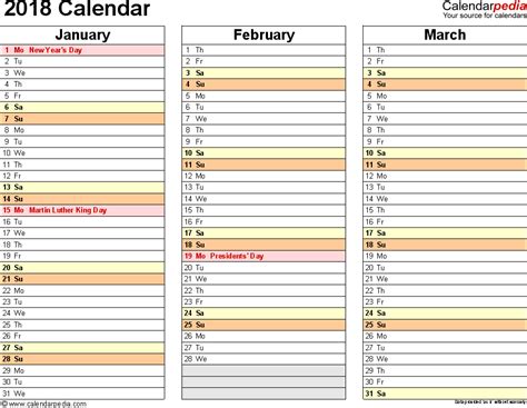 8 Microsoft Word Calendar Template 2018 Template Guru