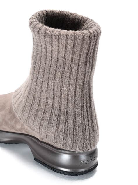 These fair isle boot cuffs are a marvellous way to fill in the gaps in your boots and make a lovely winter fashion statement. Hogan - Knitted cuff ankle boots - ankle boots ...