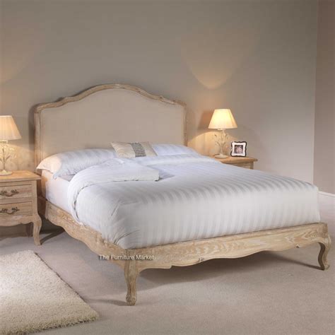 Beautiful french country style bedroom furniture of wood finished in mid browns. £729 (TFM) French Country Oak French Limed Upholstered 5ft ...