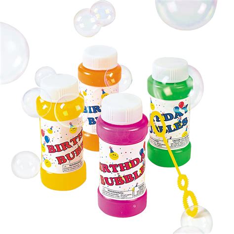 Birthday Bubbles Party Favors 12 Pieces
