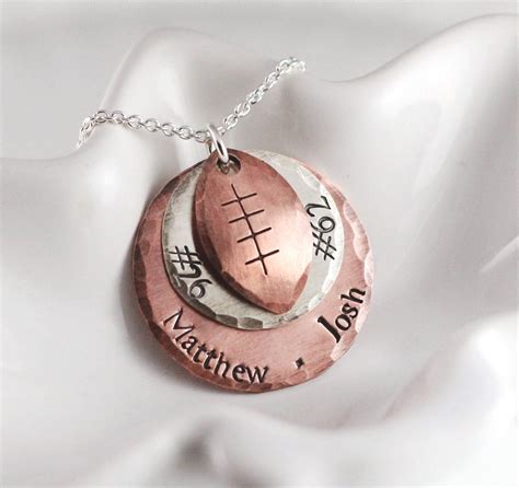 Football Mom Necklace Football Mom Jewelry Personalized Etsy Mom