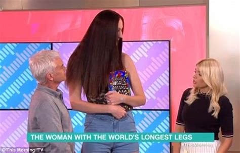 Russian Model With Worlds Longest Legs Appears On Tv Daily Mail Online