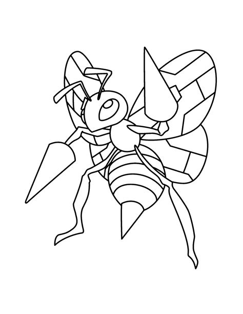 Pokemon Beedrill Coloring Page Free Printable Coloring Pages On