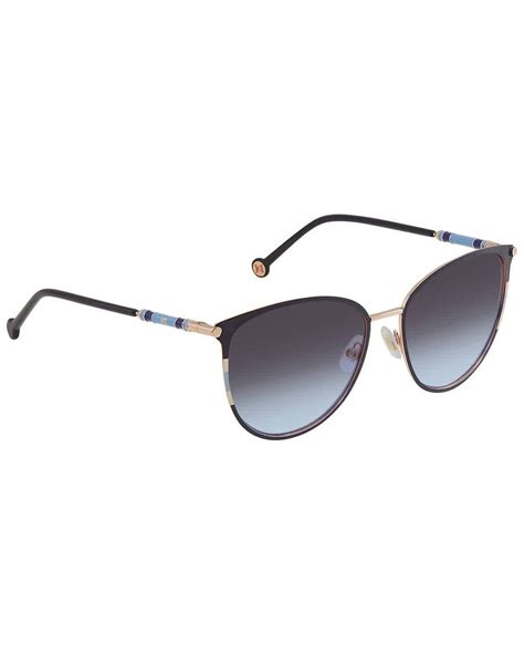 Carolina Herrera Grey Shaded Blue Butterfly Sunglasses Lyst