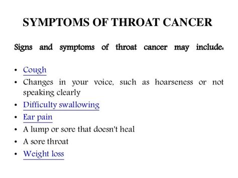 Throat Cancer Symptoms Diagnosis Tests And Treatment