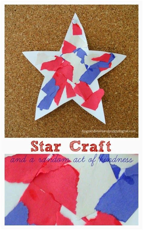 Patriotic Torn Paper Stars Easy And Fun Craft For The Kids Fspdt