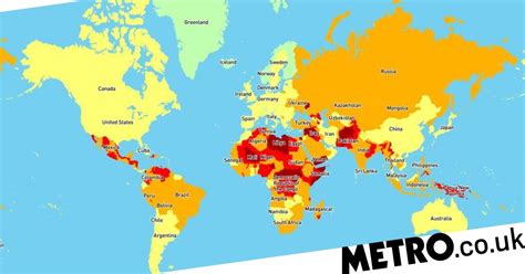 Worlds Most Dangerous Places Revealed On Interactive Map Metro News