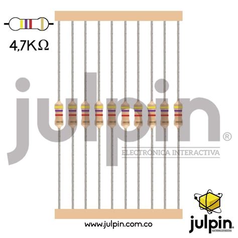 Paquete X 10 Resistencias De 47k Ohmios Julpin Electrónica