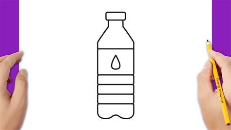 How To Draw A Water Bottle Step By Step Water Bottle Drawing Bottle