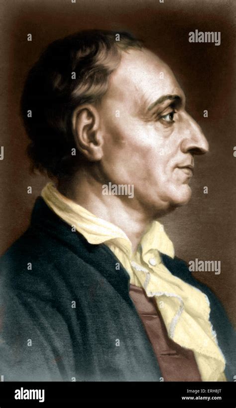 Denis Diderot Profile Portrait Of French Enlightenment Writer And
