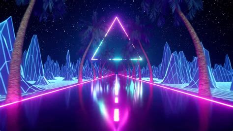 80s Retro Futuristic Looped Background Stock Motion Graphics Images