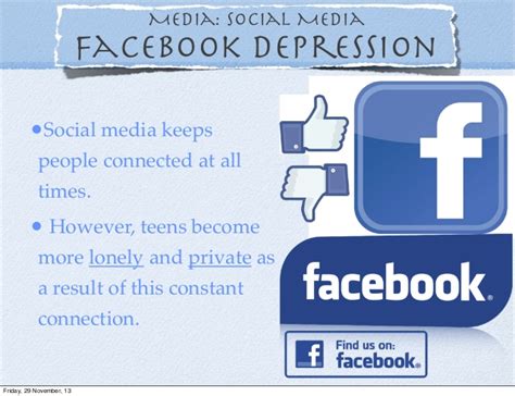 Social media doesn't directly cause depression, but it can facilitate habits that do. Contemporary Social Issues. Media Impacts on Teens.