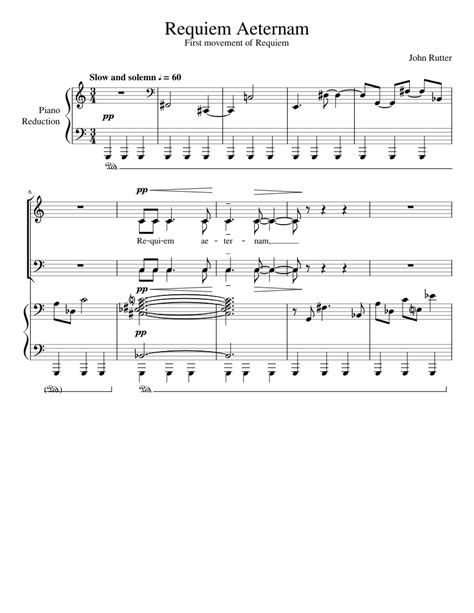Requiem Aeternam John Rutter Requiem Sheet Music For Piano Soprano