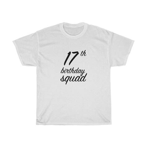 17th Birthday Squad Shirt Birthday Squad Shirt Birthday Etsy