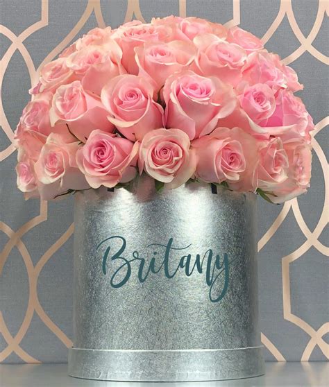 Light Pink Roses Flower Box Houston